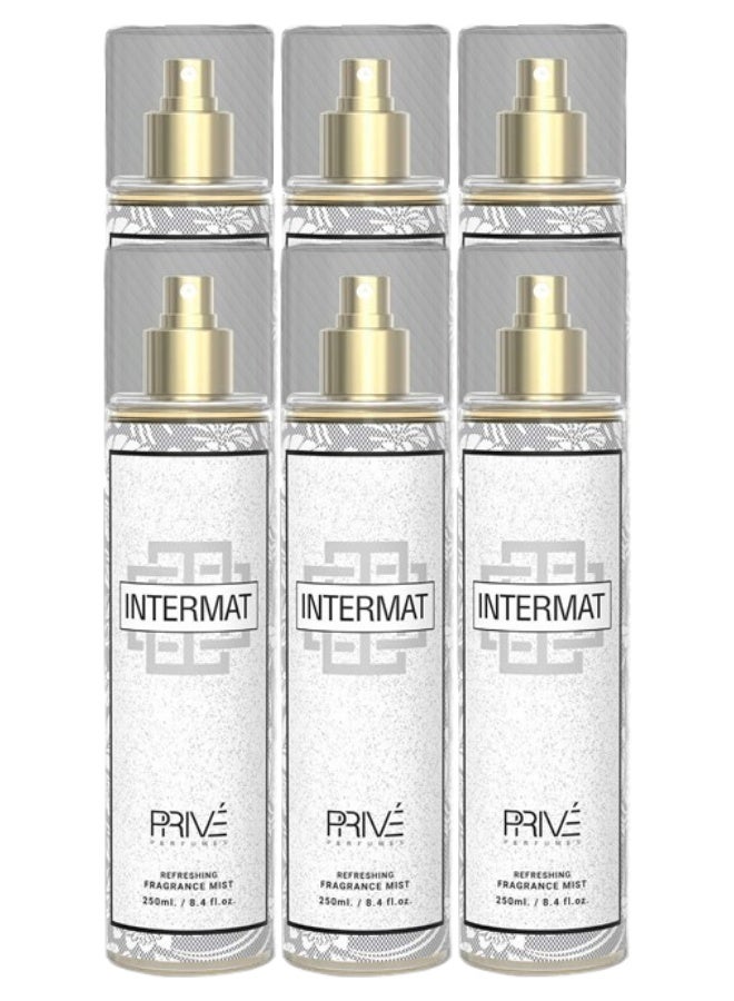 PRIVE 6 Pieces Intermat Body Spray 250ML - Image 1