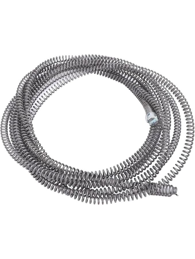 Drain Cleaner Auger Spring Cable 5m 16 4ft Kitchen Bathroom Plumbing Snake Clog Remover - Image 1