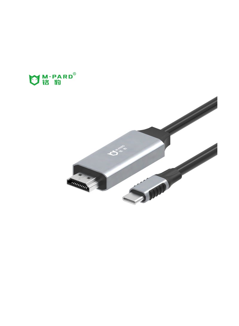 M-PARD USB C to HDMI Cable 2M, USB 3.1 Type C Thunderbolt 3 to HDMI 4K At 60Hz UHD Adapter Compatible iPhone 16/15 Series,iPad Pro/Air/Mini, Samsung S24 S23 Ultra/Galaxy Z, MacBook Pro, Dell XPS, Huawei Black  - Image 1