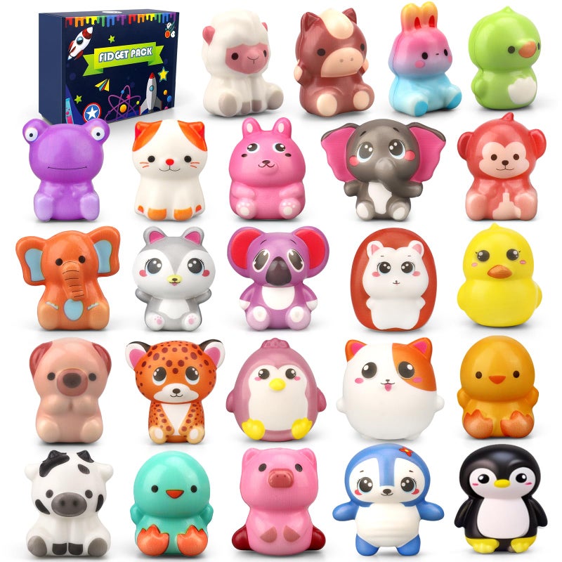 Cybemaga 24 Pcs Foam Squeeze Toys for Kids Toddlers Portable Soft Slow PU Animal Squishy Toys for Birthday Goodie Bag Stuffers Perfect Prize Gift for Birthday Christmas Party - Image 3