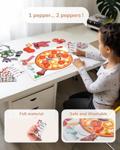 CHEFAN Pizza Counting Toddler Toys Toddler Number Learning Toys Preschool Math Games Manipulatives for Preschool - Image 5
