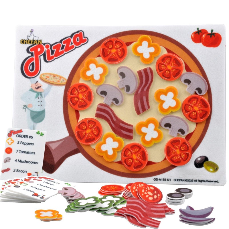 CHEFAN Pizza Counting Toddler Toys Toddler Number Learning Toys Preschool Math Games Manipulatives for Preschool - Image 3