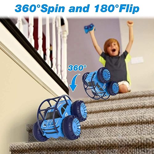 MaxTronic سيارة ماكس ترونيك البرمائية بالتحكم عن بُعد، لعبة سيارات RC قابلة للشحن، 360° تقلبات دوران، متسلق حيل بسرعة 15 كم/س، 4WD لجميع التضاريس، لعبة خارجية وداخلية للأطفال من 3-12 سنة - Image 2