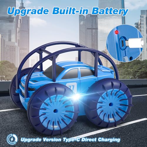 MaxTronic سيارة ماكس ترونيك البرمائية بالتحكم عن بُعد، لعبة سيارات RC قابلة للشحن، 360° تقلبات دوران، متسلق حيل بسرعة 15 كم/س، 4WD لجميع التضاريس، لعبة خارجية وداخلية للأطفال من 3-12 سنة - Image 3