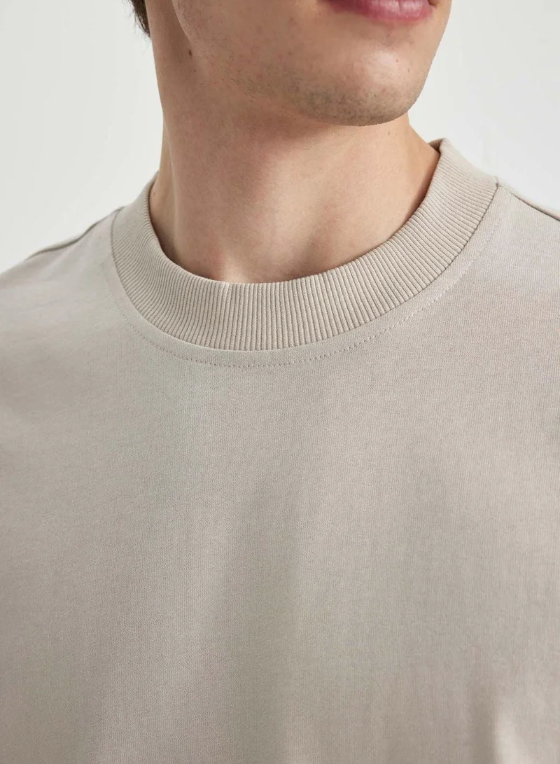 DeFacto  Oversize Fit Crew Neck T-Shirt  | Best Price UAE