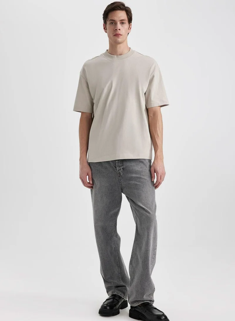 DeFacto  Oversize Fit Crew Neck T-Shirt  | Best Price UAE