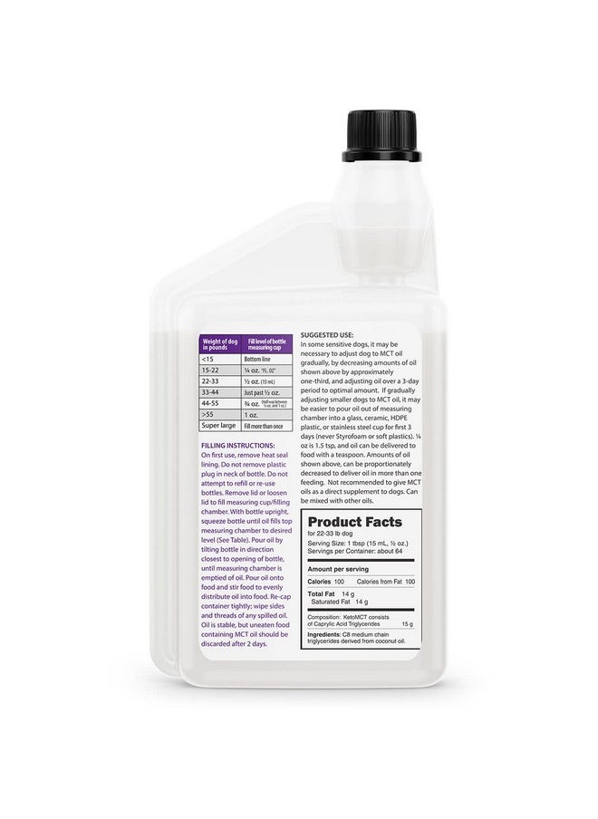 Lifesense - C8 Mct Oil Keto Friendly Sourced From Coconut Oil For Dogs  Human Grade, 32 Oz, Developed In Usa By Phd Nutrition - Image 1