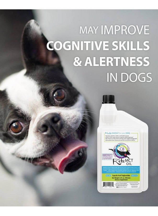 Lifesense - C8 Mct Oil Keto Friendly Sourced From Coconut Oil For Dogs  Human Grade, 32 Oz, Developed In Usa By Phd Nutrition - Image 1
