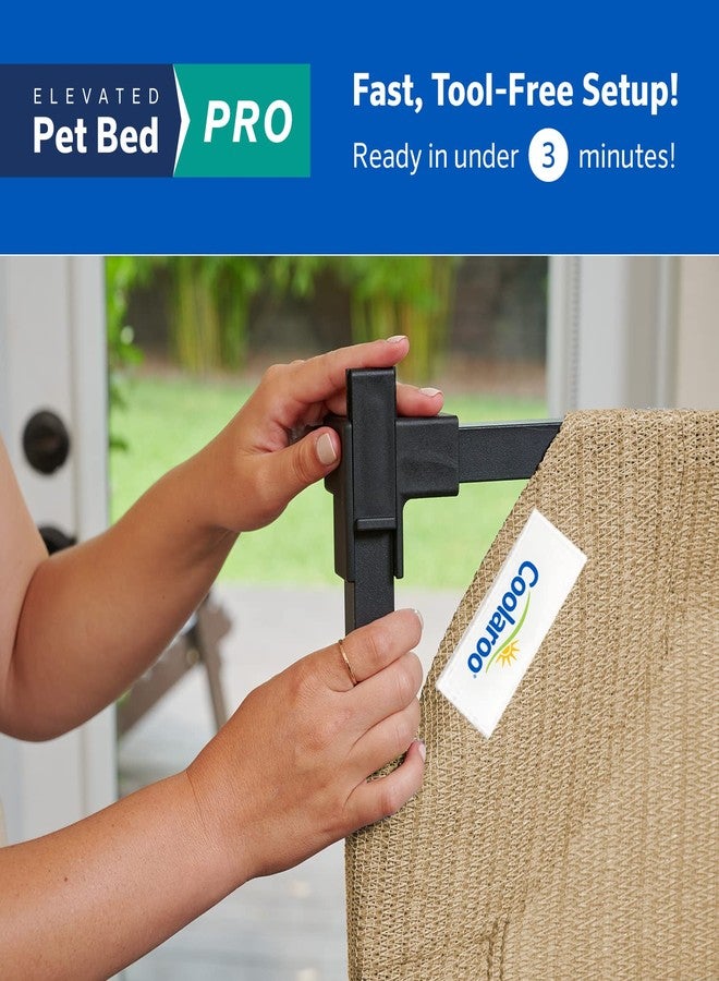 Coolaroo Elevated Pet Bed Pro, Nutmeg - Image 2