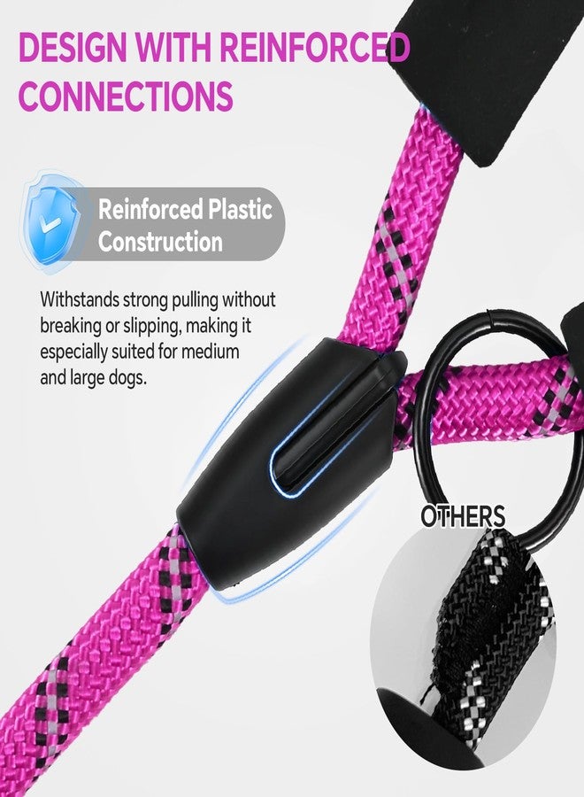 Glohoop Heavy Duty Dog Leash - 4.9 FT for Large and Small Dogs - Strong Nylon, Comfortable Handle, Reflective Stitching - Ideal for Walking, Training, and Outdoor Activities, Hotpink - Image 5