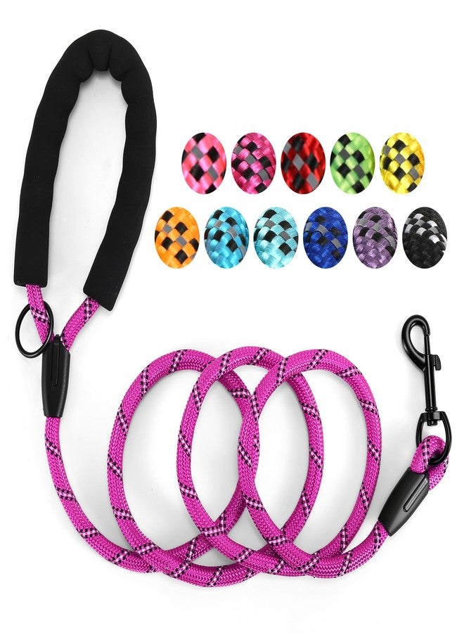 Glohoop Heavy Duty Dog Leash - 4.9 FT for Large and Small Dogs - Strong Nylon, Comfortable Handle, Reflective Stitching - Ideal for Walking, Training, and Outdoor Activities, Hotpink - Image 1