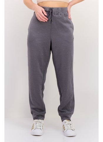 Women Regular Fit Drawstring Diamond Pattern Jogger Pants, Grey - pzsku/Z4CBBEA3ADA71771D9F9AZ/45/1746231504/96eaabf7-8eef-427c-a0e4-9e5b8d87b33e