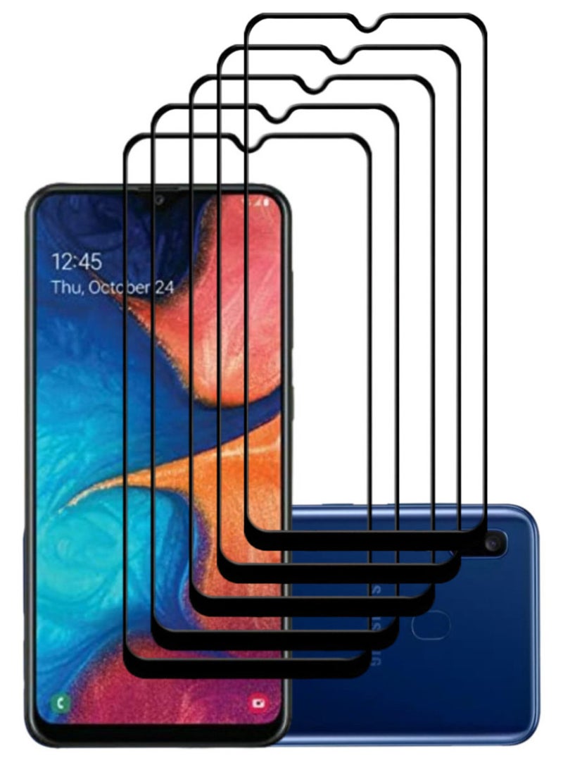 ACLIX 5 Pieces Antistatic ESD Dustproof Premium Quality High Definition Tempered Glass Screen Protector Designed For Samsung Galaxy A20 - Image 1