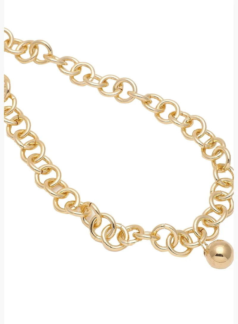 SOHI Gold Plated Party Designer Stone Necklace For Women