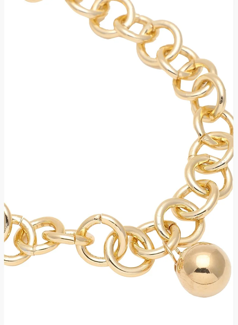 SOHI Gold Plated Party Designer Stone Necklace For Women