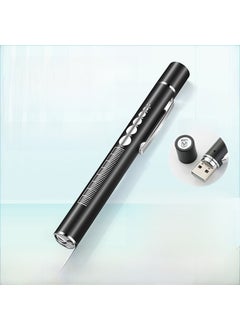 Portable Dual Light Medical Penlight Flashlight with Scale Support custom logo lettering service