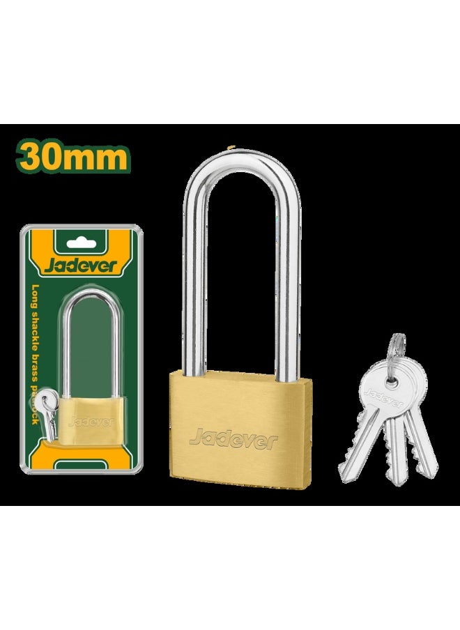Jadever jadever Long shackle
brass padlock JDPD2430 
