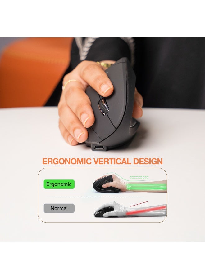 أريزون فأرة الألعاب اللاسلكية العمودية الاحترافية Arizone AM-01 المريحة سداسية الأبعاد - Image 4