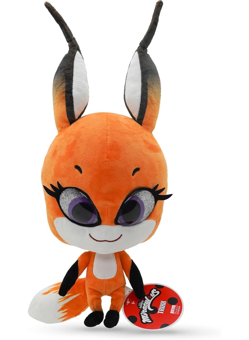 ميراكيولس دمية الدعسوقة المعجزة كوامي مون آمي تريكس، 24 سم، لعبة قطيفة فائقة النعومة مع عيون من الراتنج، بريق ولمعان، خياطة مفصلة - Image 1