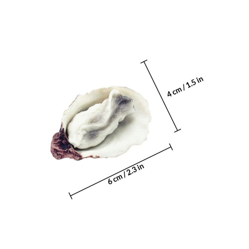 2Pcs Realistic Plastic Oyster Scallop Models Seafood Display Props Home Decor Fine Workmanship - Image 3