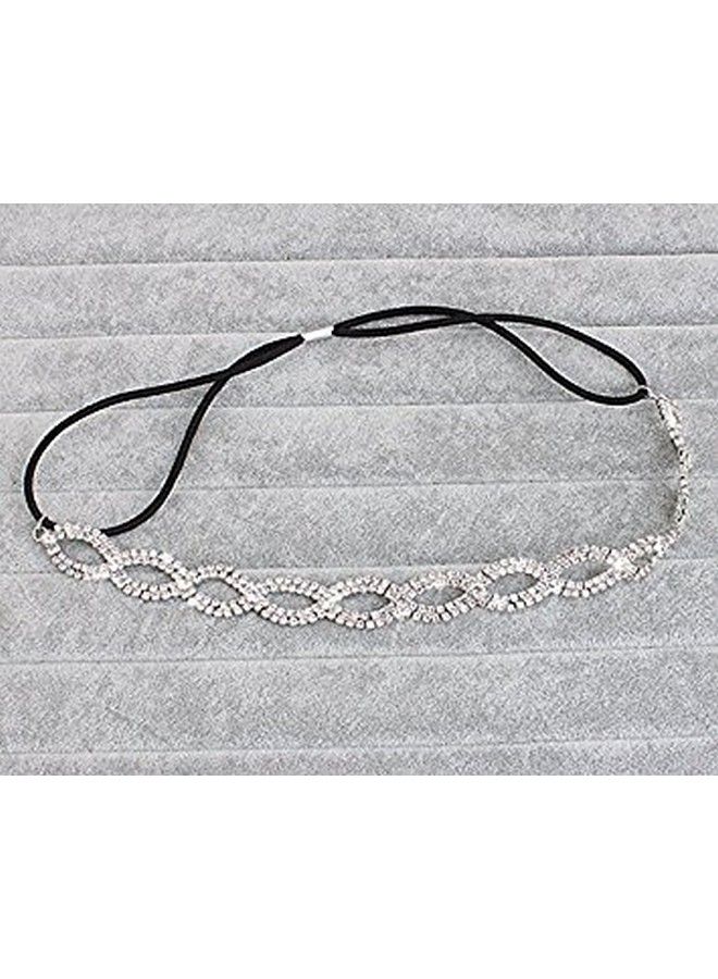 Merroyal Fashion Rhinestones Headband Crown For First Communion Wedding Pageant (Sliver) - Image 5