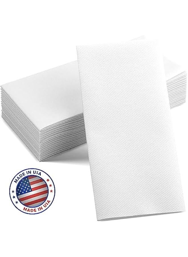 100-Pack  Disposable Linen-Feel Guest Towels - Disposable Cloth-Like Hand Towels - Soft and Absorbent Paper Napkin for Kitchen, Bathroom, Party, Wedding, Or Event - Image 3