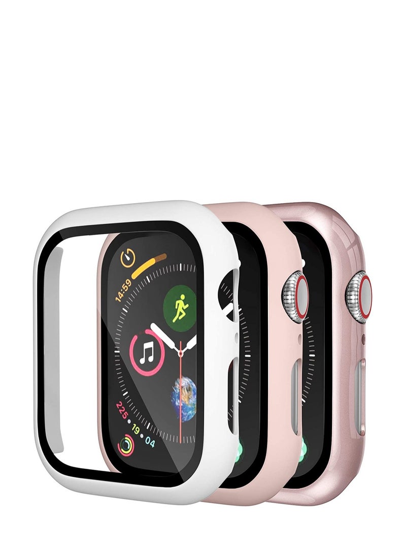 3 PCS Hard Case for Apple Watch 40mm iWatch SE Series 6 5 4 with Screen Protector - Image 1