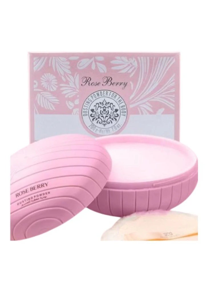 Rose Berry Dusting Powder for the Body 200g | Silky Body Powder | Long-Lasting Freshness & Matte Finish - Image 2