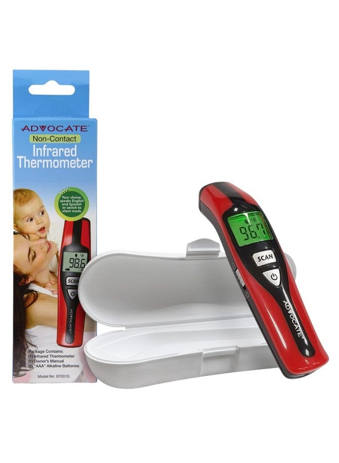 Advocate Non Contact Touchless Speaking Thermometer for Adults, Kids & Babies - Digital Infrared Thermometer - Clinical Results-Speaks English and Spanish - Image 1