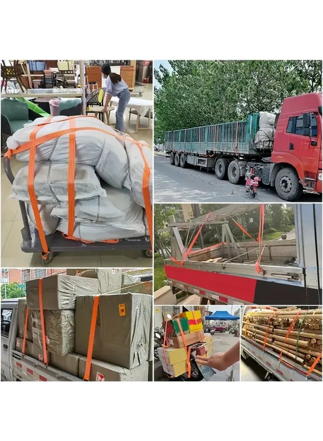 6M Universal Truck Cargo Ratchet Tie Down Rope Tightening Belt Strap - Image 5