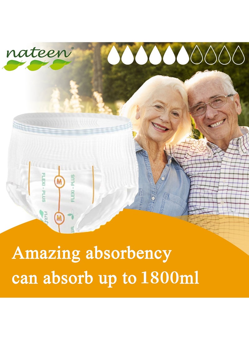 nateen Nateen Flexi Soft Adult Diapers Pants,Incontinence Pull Up,Medium,Waist Size 90-130cm,10 Count Adult Pull Ups,Superior Comfort,Excellent Combination of Protection.  - Image 4