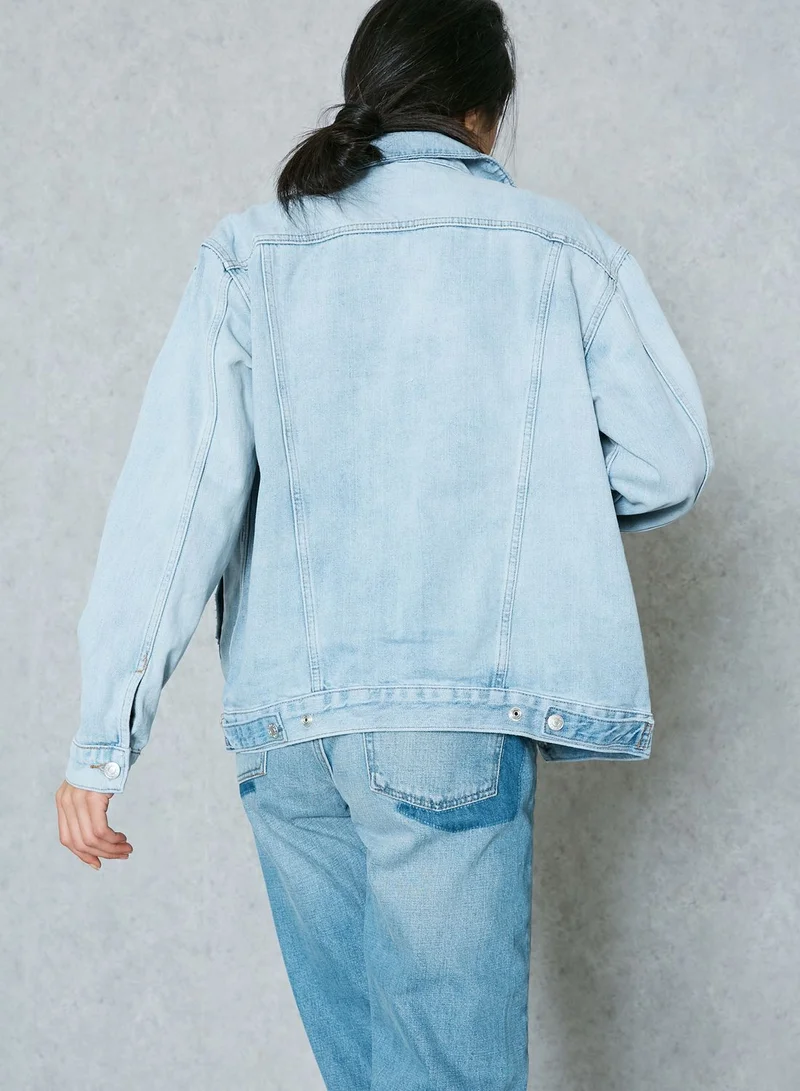 TOPSHOP MOTO Seam Oversized Jacket
