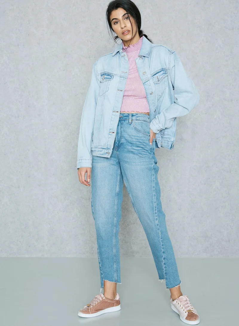 TOPSHOP MOTO Seam Oversized Jacket