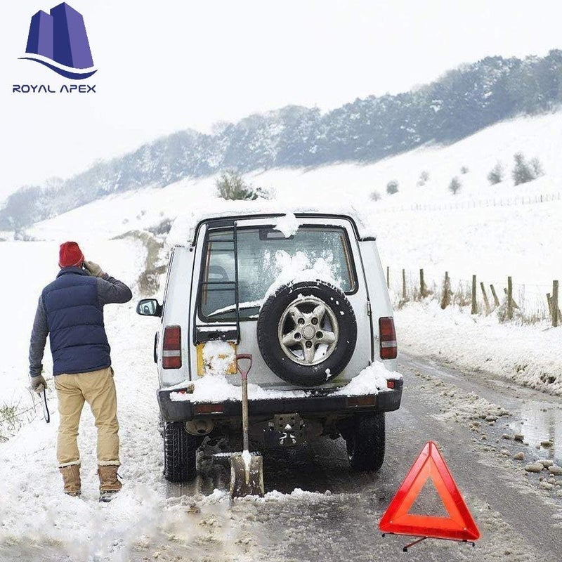 رويال إيبكس مجموعة تحذيرية مثلثية من Royal Apex Safety Triangle، قابلة للطي، للاستخدام في حالات الطوارئ على جانب الطريق، مزودة بعواكسات (عبوة تحتوي على 4 قطع) - Image 2
