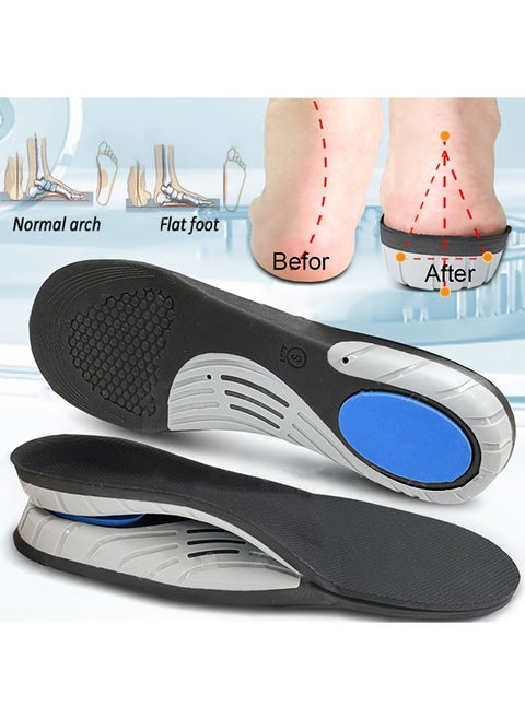 New Arch Sports Insoles, Shock-Absorbing and Sweat-Absorbing Arch Support Insoles, Basketball Running Corrective Insoles 1Pair