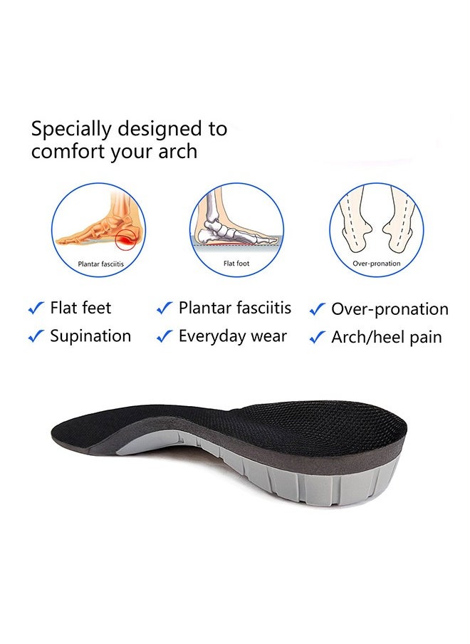 Generic New Arch Sports Insoles, Shock-Absorbing and Sweat-Absorbing Arch Support Insoles, Basketball Running Corrective Insoles 1Pair  - Image 3