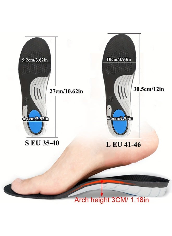 Generic New Arch Sports Insoles, Shock-Absorbing and Sweat-Absorbing Arch Support Insoles, Basketball Running Corrective Insoles 1Pair  - Image 2