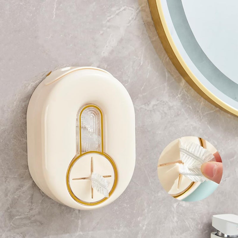 House of Quirk Wall-Mounted Polythene and Plastic Bag Holder - Elegant Storage Solution for Bathroom & Kitchen (Beige) - Image 1