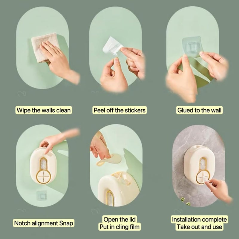 House of Quirk Wall-Mounted Polythene and Plastic Bag Holder - Elegant Storage Solution for Bathroom & Kitchen (Beige) - Image 4