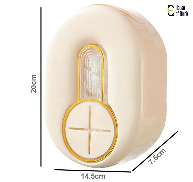 House of Quirk Wall-Mounted Polythene and Plastic Bag Holder - Elegant Storage Solution for Bathroom & Kitchen (Beige) - Image 2