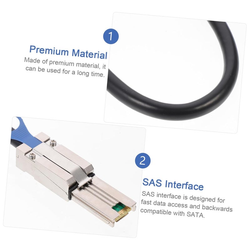 SECFOU Mini SAS Sff-8088 to Sff-8088 26 Pin Cable 0.5M Internal High-Speed Data Transfer Cord for Server Storage Systems and Array Controllers - Image 3