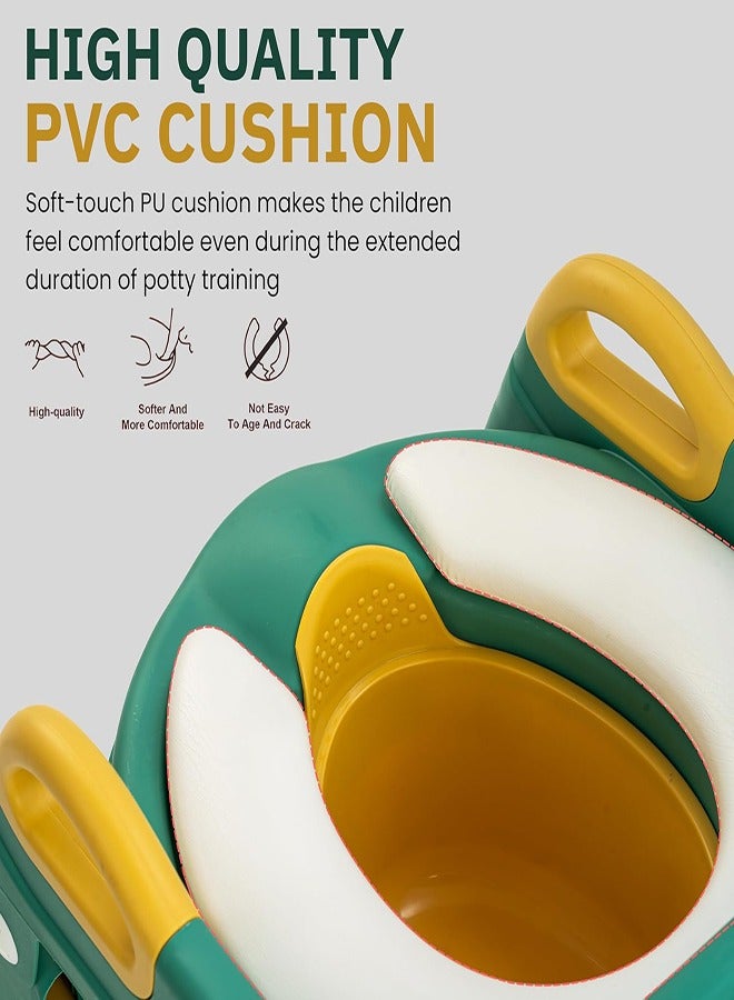 0 تي أوه وان تيك نونية الأطفال، 3 في 1 سلم الأطفال، نونية التدريب مع الحماية من الرش والوسادة، نونية الأولاد والبنات (أخضر) - Image 3