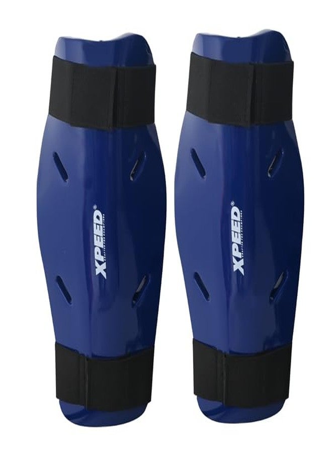 Xpeed Martial arts Forming Legguard || Secure and Comfortable Fit || shin guards for MMA || Kickboxing || Muay thai || sports (Pair of 1) (S, Red) - Image 1