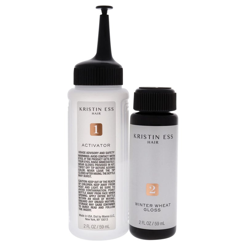 Kristin Ess Light Blonde Hair Dye Gloss Treatment in Winter Wheat - 4 Wk Semi Permanent Hair Dye Glaze for Light Blonde Color + Vibrant Shine - Anti Brass Conditioning Gloss Toner for Women - Vegan - Image 2