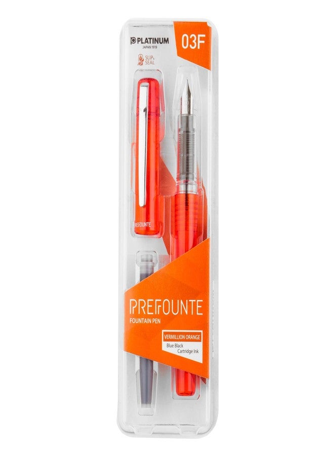PLATINUM, Fountain Pen - PREFOUNTE Vermillion Orange. - Image 4