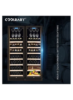 COOLBABY Constant Temperature Air cooled Wine Cabinet Red Wine Tea Leaf Integrated Cabinet Double Wine Cabinet with Lock Drinks Fruit Refrigerated Preservation - pzsku/Z4CBCBA117BA9F27B4DAAZ/45/_/1675472940/0f63b87d-cf16-4ad9-9cb9-5a52fd780cda