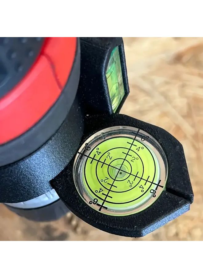 Black Heavy Duty Manual Carpentry Tool Level Angle Protractor with Vial Ergonomic Handle - Image 2