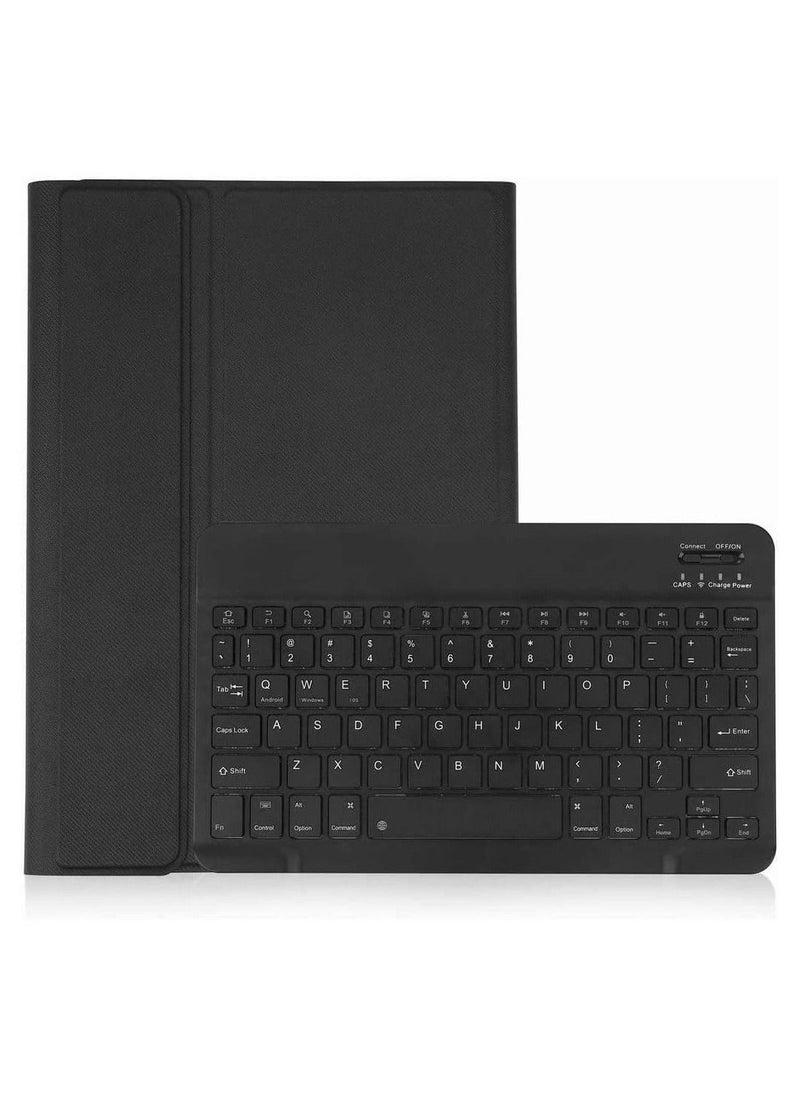 بيوينتي Keyboard Case for Samsung Galaxy Tab S6 Lite 10.4 Inch Tablet 2020 (SM-P610/ SM-P615) with S Pen Holder, Slim Stand PU Leather Cover with Detachable Wireless Bluetooth Keyboard  - Image 3
