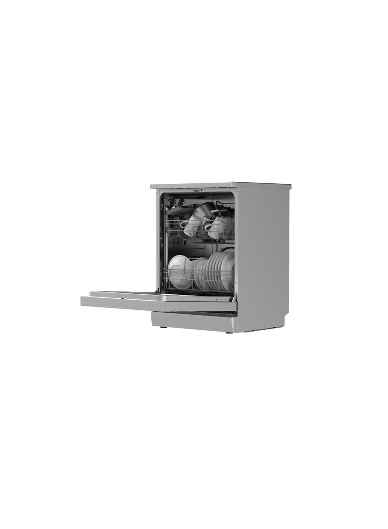 Midea Dishwasher MDWPF1333C(S)-W-EG, WIFI, Anti-bacterial filter, Adjustable Upper rack, Delay timer, Half load, rinse aid, water leakage protection, 13 Place sets, Silver 13 L 220 W 6221284015861 silver - Image 5