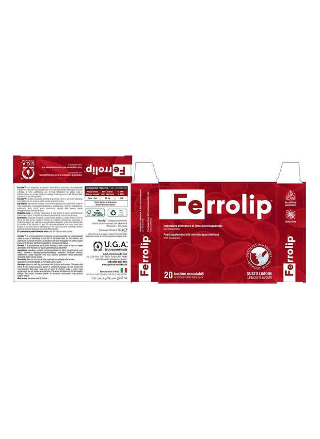 U.G.A Nutraceuticals FERROLIP LEMON STICK 20S  - Image 1